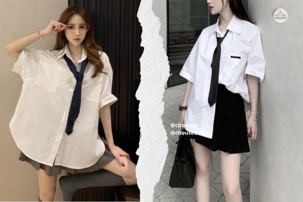 5 công thức phối đồ với cà vạt nữ thanh lịch chuẩn trend 10 Phong cách Hàn Quốc hiện đại, đơn giản nhưng cuốn hút
