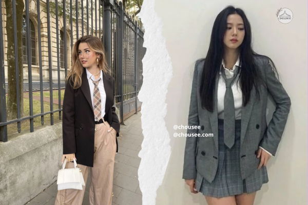 5 công thức phối đồ với cà vạt nữ thanh lịch chuẩn trend 9 Phong cách hiện đại, mạnh mẽ nhưng vẫn giữ nét nữ tính