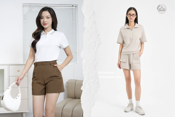 7+ phối đồ với áo thun có cổ nữ chuẩn style Hàn Quốc 13 Công thức hack dáng đỉnh cao cho mùa hè