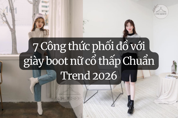 Phối đồ với giày boot nữ cổ thấp? 7 Công Thức Chuẩn Trend 2026 8 Phối đồ với giày boot nữ cổ thấp