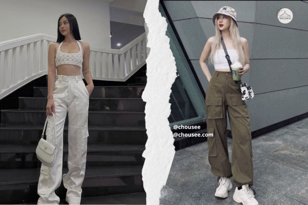 Quần túi hộp nữ mặc với áo gì ? 7 tips phối đồ tự tin khoe dáng 10 Quần túi hộp nữ phối áo crop top, phong cách cá tính và năng động, tôn dáng gọn gàng